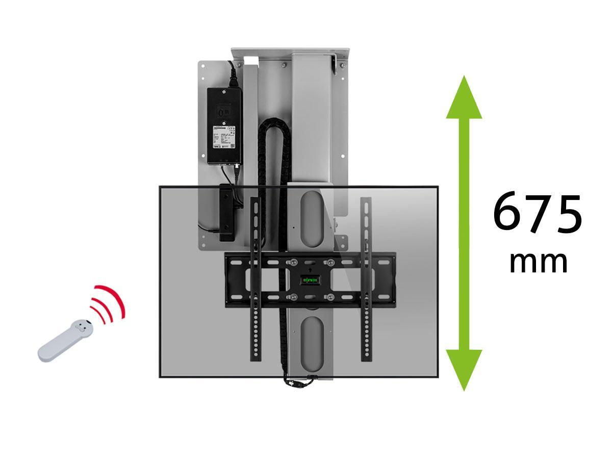 MonLines MLD675S TV Lift Deckenlift elektrisch, 675mm, silber MonLines MLD675S TV Lift Deckenlift elektrisch, 675mm, silber
