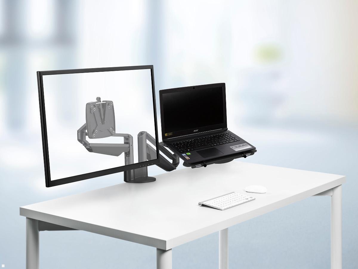 Novus Clu Duo Monitorhalterung mit Laptophalter schwarz (990+4518+000) Novus Clu Duo Monitorhalterung mit Laptophalter schwarz (990+4518+000)