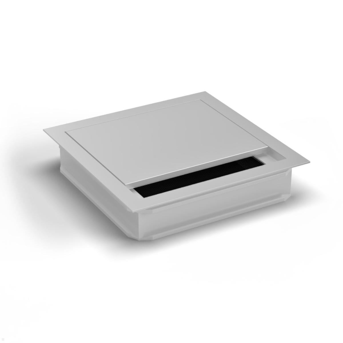 TecLines TKD014S Kabeldurchführung 120x120mm, silber/schwarz TecLines TKD014S Kabeldurchführung 120x120mm, silber/schwarz