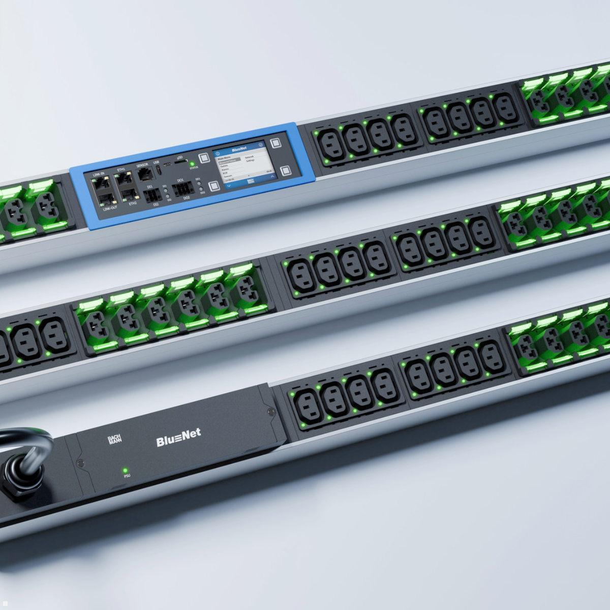Bachmann BN PRO Metered + – 36xCombo, 3,0m CEE 16A/5p (BM0024750), Hot-Swap Controller