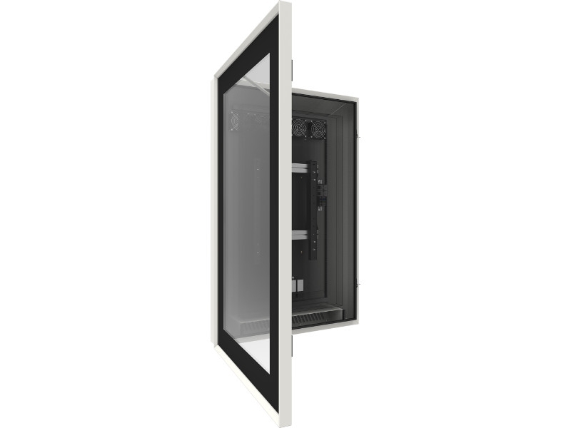 SmartMetals Outdoor Gehäuse Wandhalter für Displays bis 2500cd 48 Zoll Hochformat Servicezugang