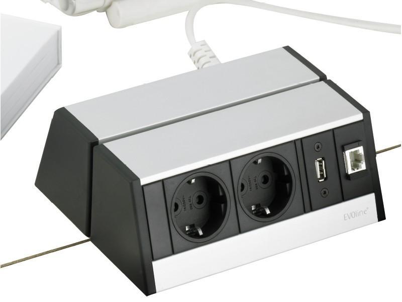 EVOline R-Dock Data Small 3-fach Steckdose, Farbvariante, Anwendung EVOline R-Dock Data Small 3-fach Steckdose, Farbvariante, Anwendung