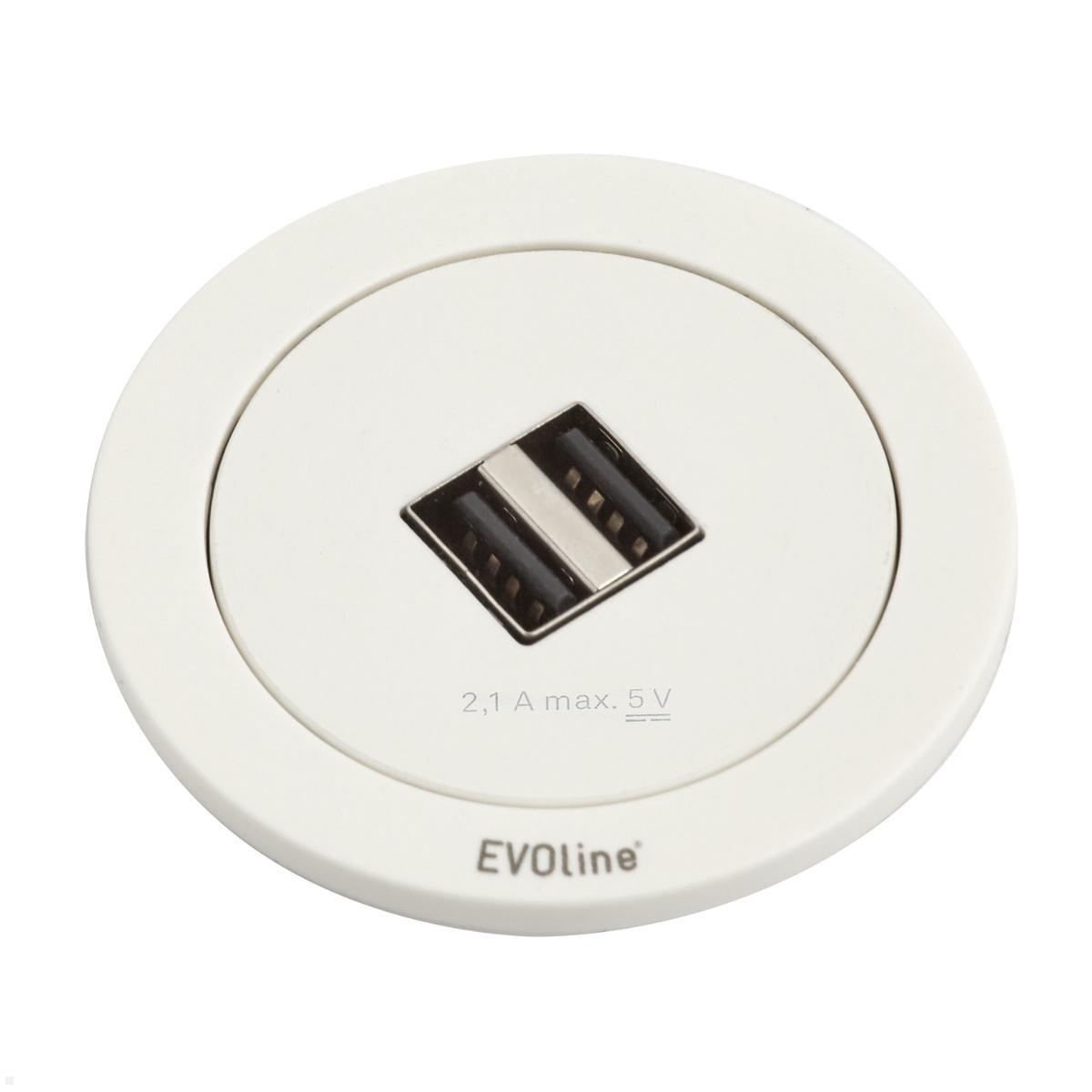 EVOline One Einbausteckdose USB, Gehäuse, weiß EVOline One Einbausteckdose USB, Gehäuse, weiß