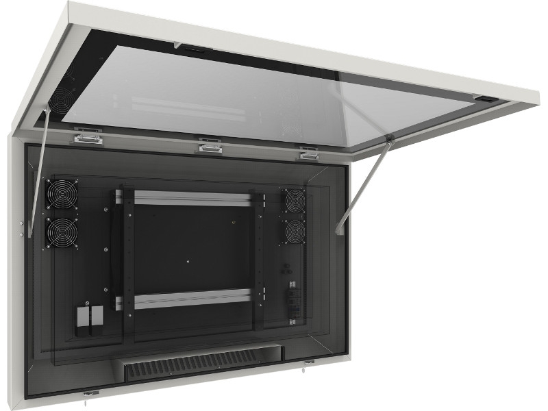 SmartMetals Outdoor Gehäuse Wandhalter für Displays bis 2500cd 65 Zoll Querformat Servicezugang