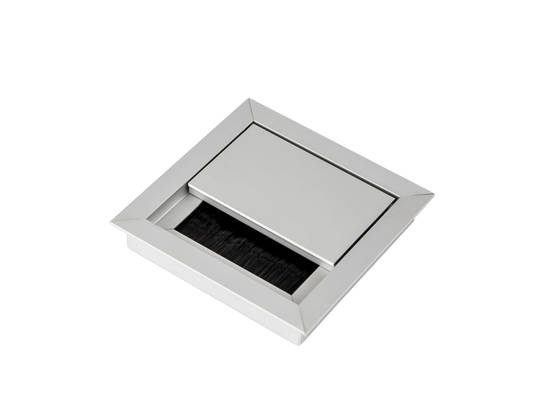 TecLines TKD004 Kabeldurchführung 80x80mm, silber/schwarz TecLines TKD004 Kabeldurchführung 80x80mm, silber/schwarz