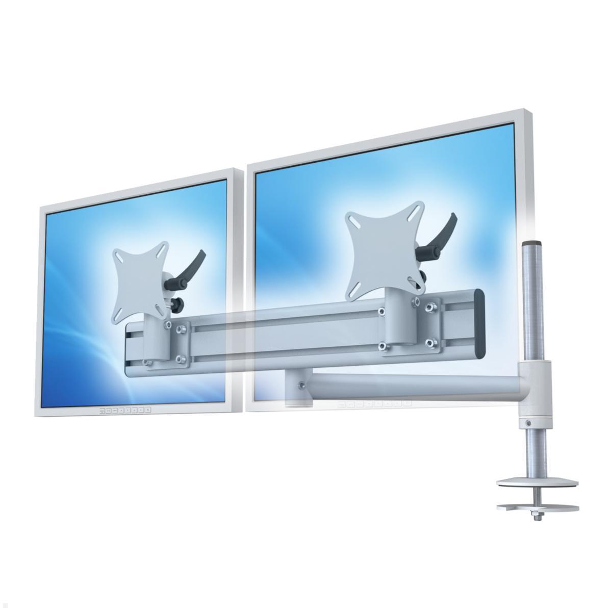 MonLines MTH307G TFT-Star Tischhalterung für 2 Monitore Durchschraub mit Flat System, grau MonLines MTH307G TFT-Star Tischhalterung für 2 Monitore Durchschraub mit Flat System, grau