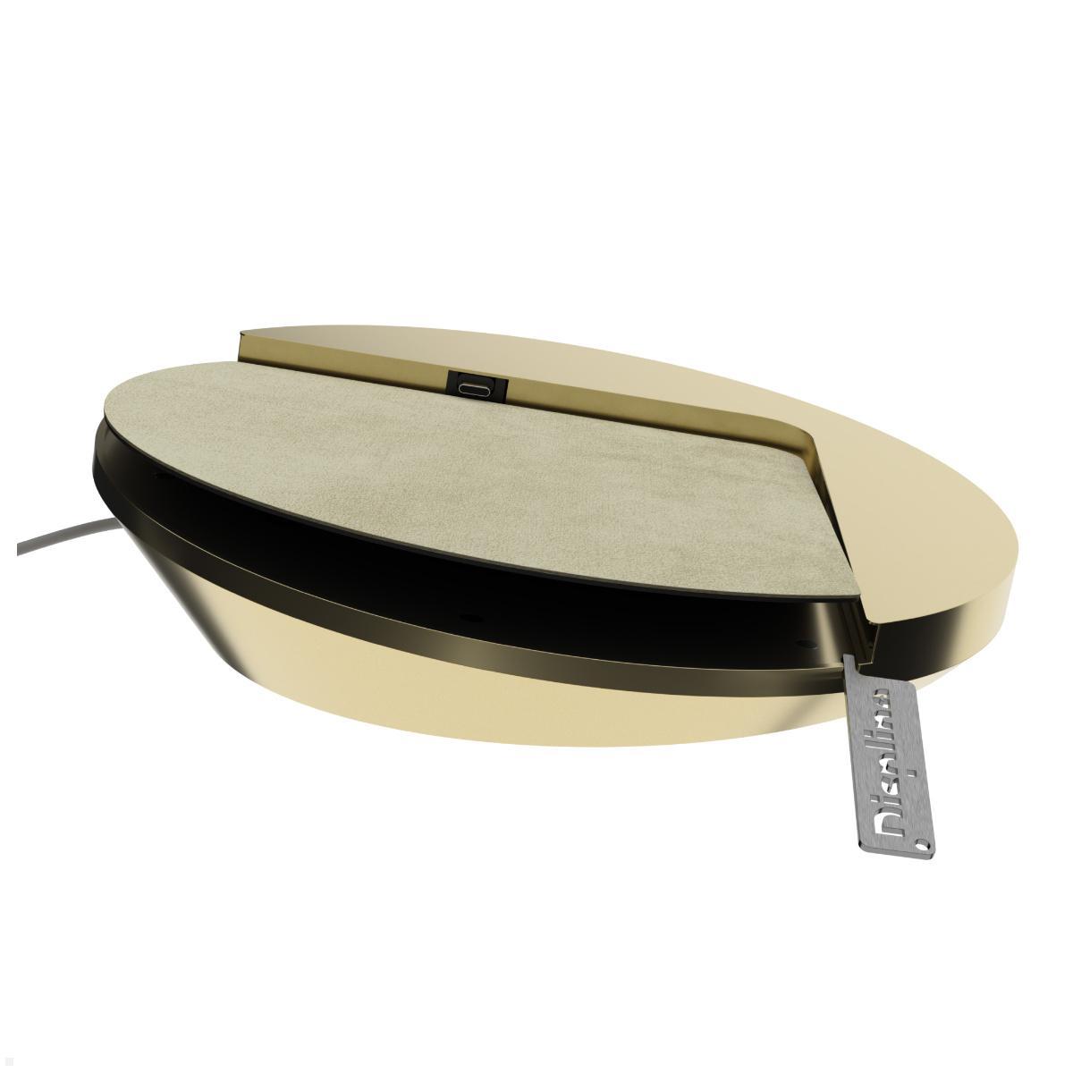 Displine Sunset Console Apple iPad 10.9 (10.Gen) Tisch Konsole USB-C, gold eloxiert, Inlay austauschbar Displine Sunset Console Apple iPad 10.9 (10.Gen) Tisch Konsole USB-C, gold eloxiert, Inlay austauschbar