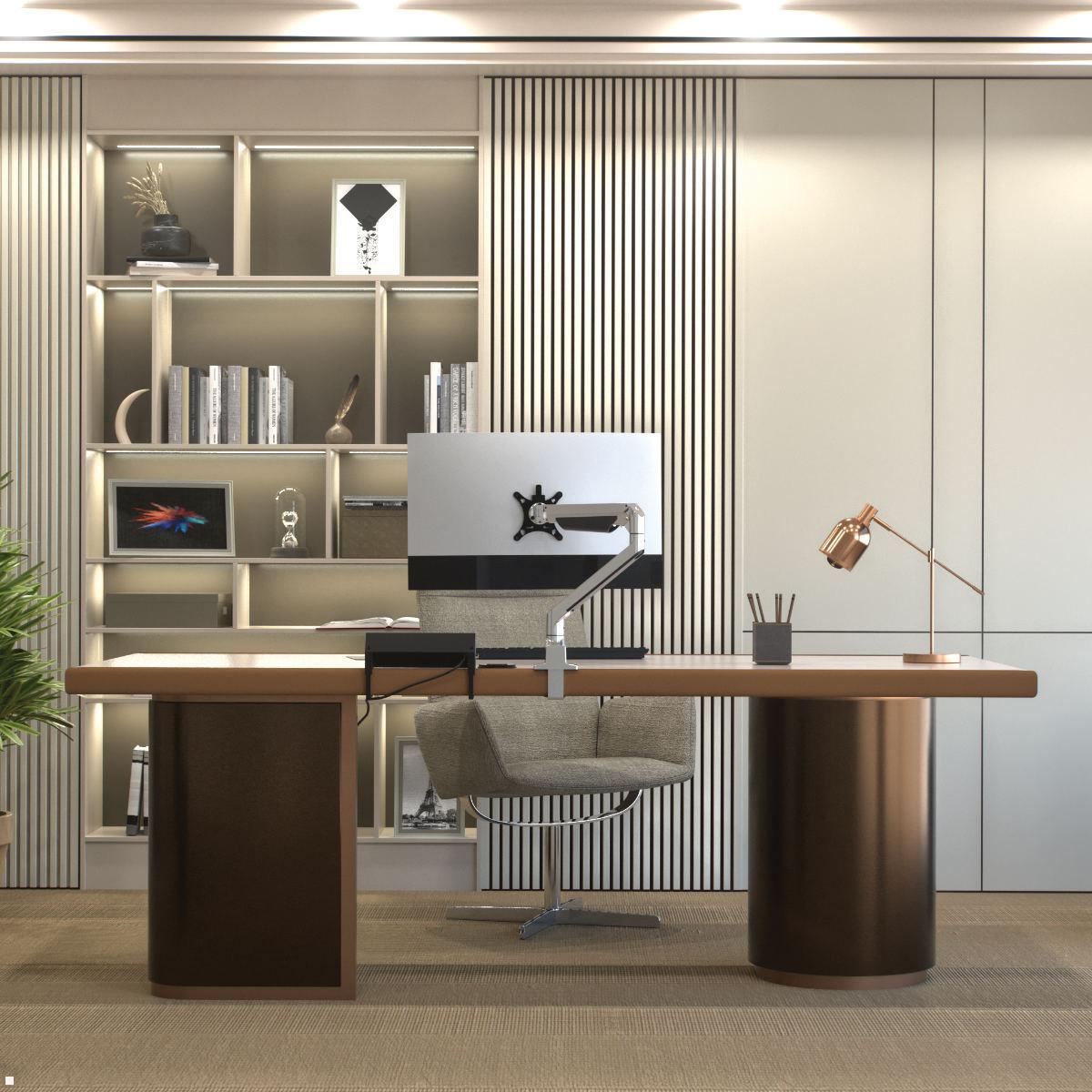 Fellowes Chicago Single Monitor Tischhalterung, Anwendungsbeispiel