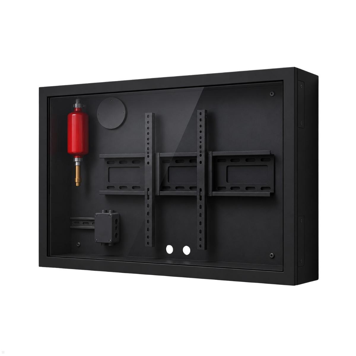 MonLines MBGM86 Brandschutzgehäuse mit 86" Monitor, schwarz, Brandschutz Display Gehäuse