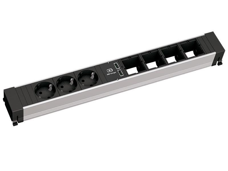Bachmann CONFERENCE / TOP FRAME 8-fach 3x Steckdose, 4x CM, 1x USB (909.0057) Bachmann CONFERENCE / TOP FRAME 8-fach 3x Steckdose, 4x CM, 1x USB (909.0057)