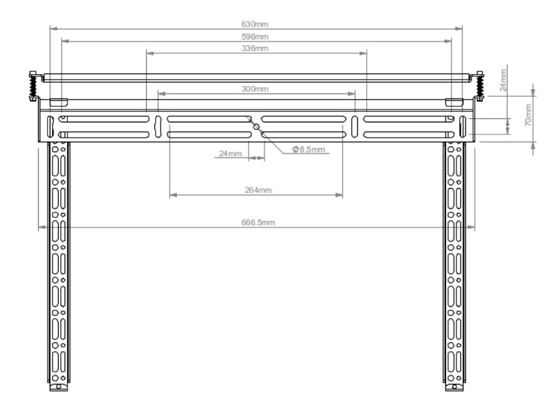 B-Tech BT8220-PRO Ultra Slim TV Wandhalterung bis 80" Maße