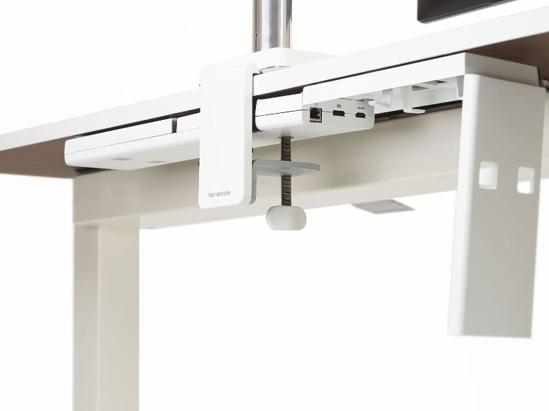 Humanscale M/Connect Dockingstation Tischklemmenbefestigung für M8, weiß Humanscale M/Connect Dockingstation Tischklemmenbefestigung für M8, weiß