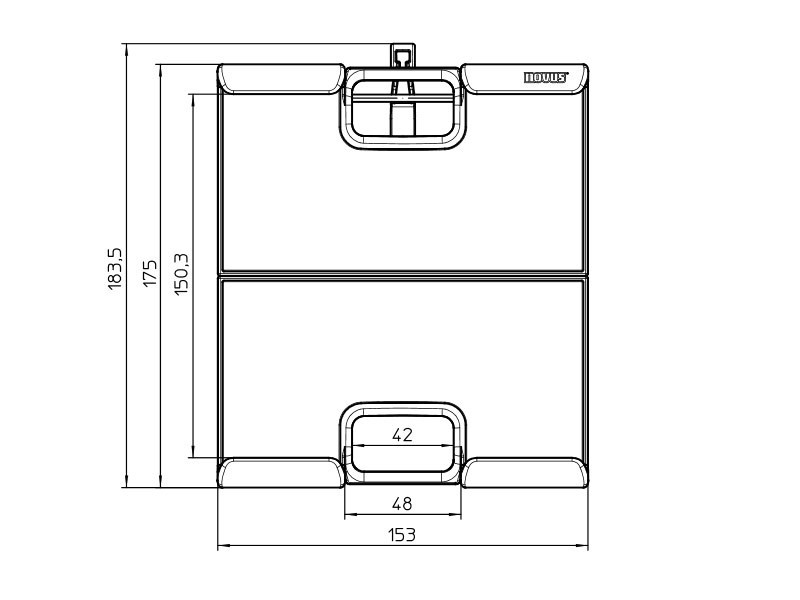 Novus SKY tab universal Tablet Halterung Maße Novus SKY tab universal Tablet Halterung Maße