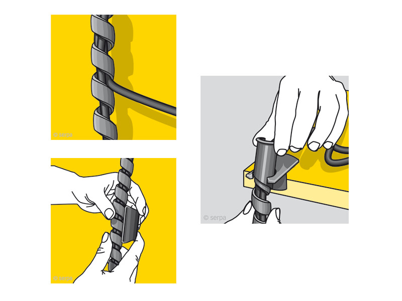 Serpa Kabelwendel Zubehör-Set Montage