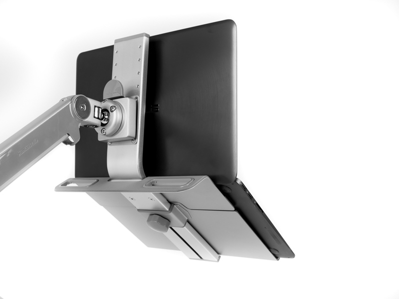 Humanscale M2 Notebook Tischhalterung (Tischklemme) silber back
