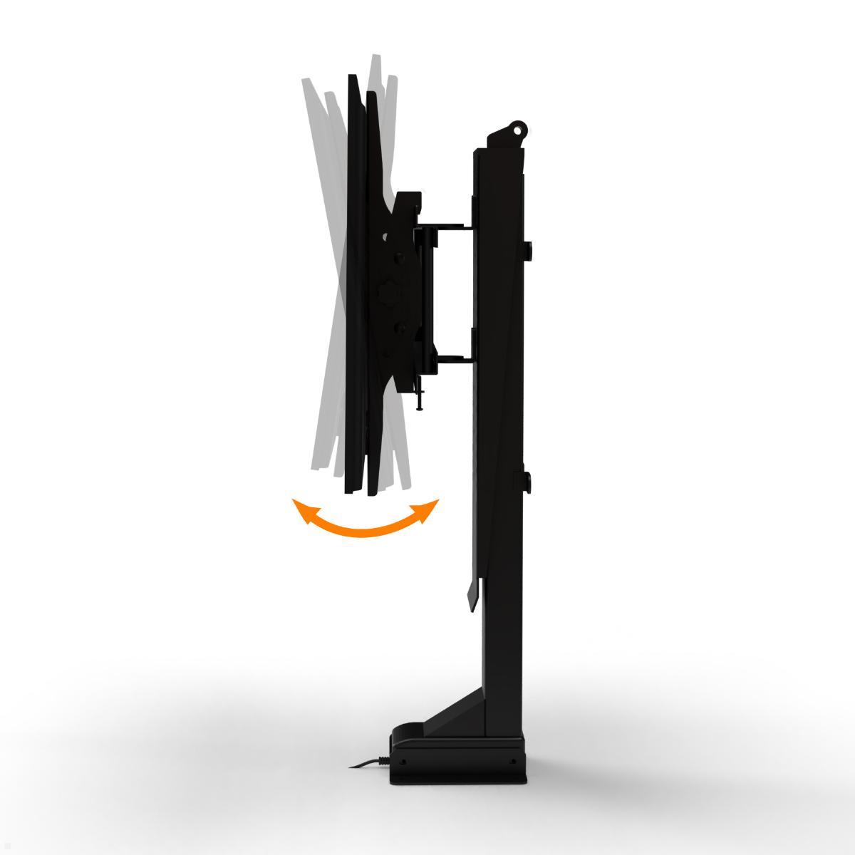 MonLines MLS039B Einbau TV Lift bis 60 kg, 620-1270 mm Hub, schwarz, neigbar