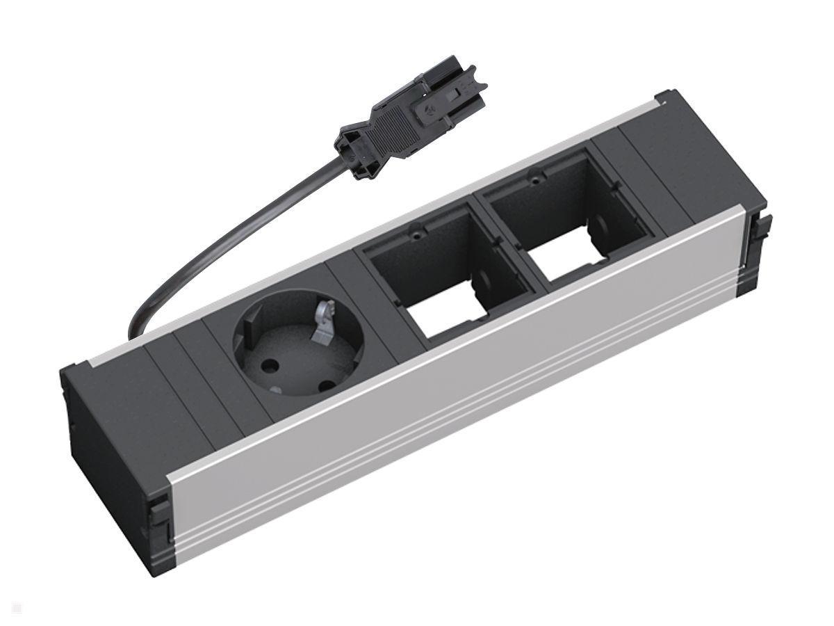 Bachmann CONI Modulträger 3-fach, 1x Steckdose, 2x CM (912.002) Bachmann CONI Modulträger 3-fach, 1x Steckdose, 2x CM (912.002)
