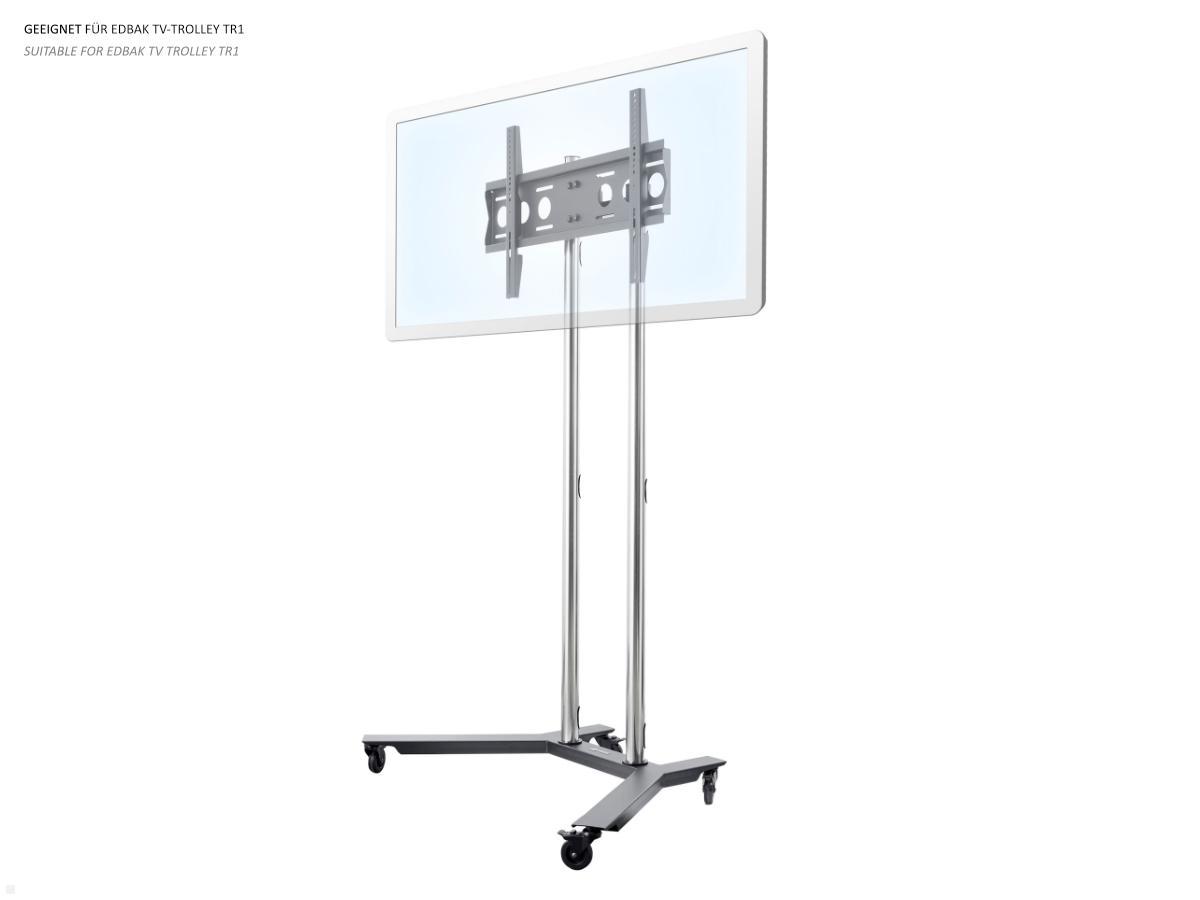 Edbak Zubehör TR1 Glasablage mit Handgriff für Trolley (TRS2), mobiler Monitorständer