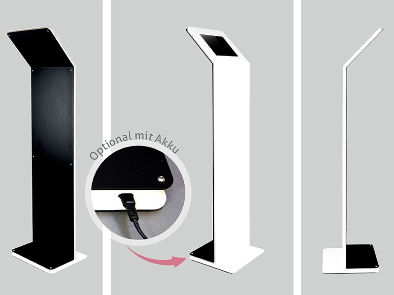 TabLines TBS080 Design Tabletständer quer mit Akku, Apple iPad Air 10.5 (3. Gen.) Anschluss Powerbank TabLines TBS080 Design Tabletständer quer mit Akku, Apple iPad Air 10.5 (3. Gen.) Anschluss Powerbank