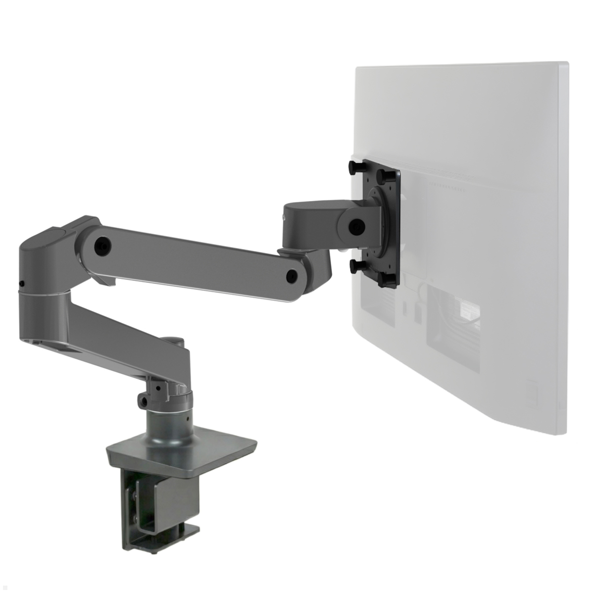 Ergotron LX Pro Monitor Tischhalterung schwenkbar bis 34 Zoll für USM Tische, grau 