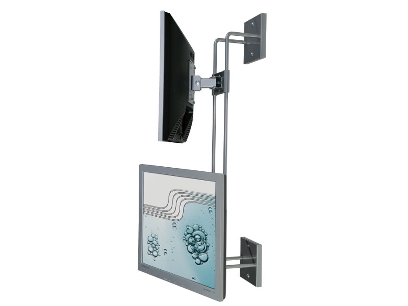 R-Go Steel Double Screen Monitor Wandhalterung verstellbar RGOSC160, vertikal