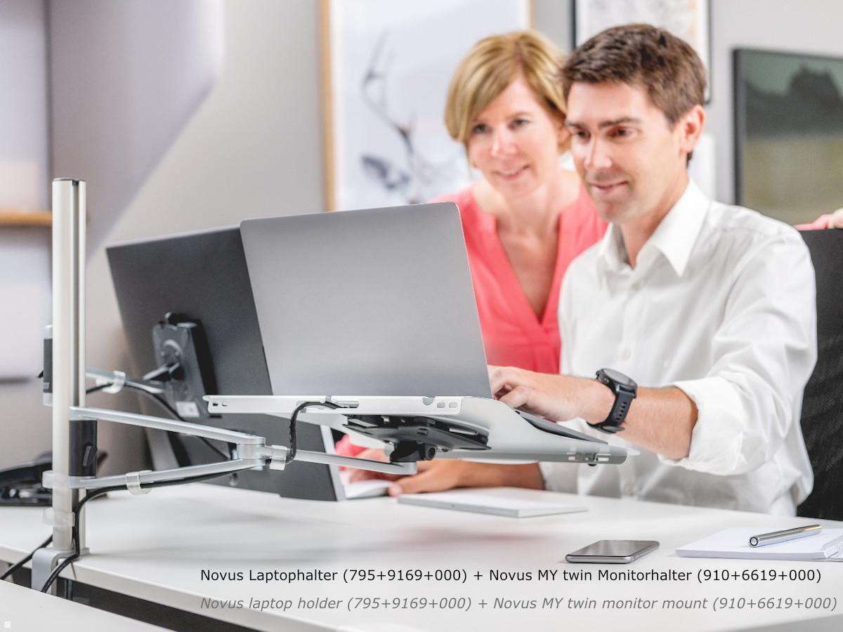 Novus Zubehör Laptophalter mit Monitorhalter MY twin Novus Zubehör Laptophalter mit Monitorhalter MY twin
