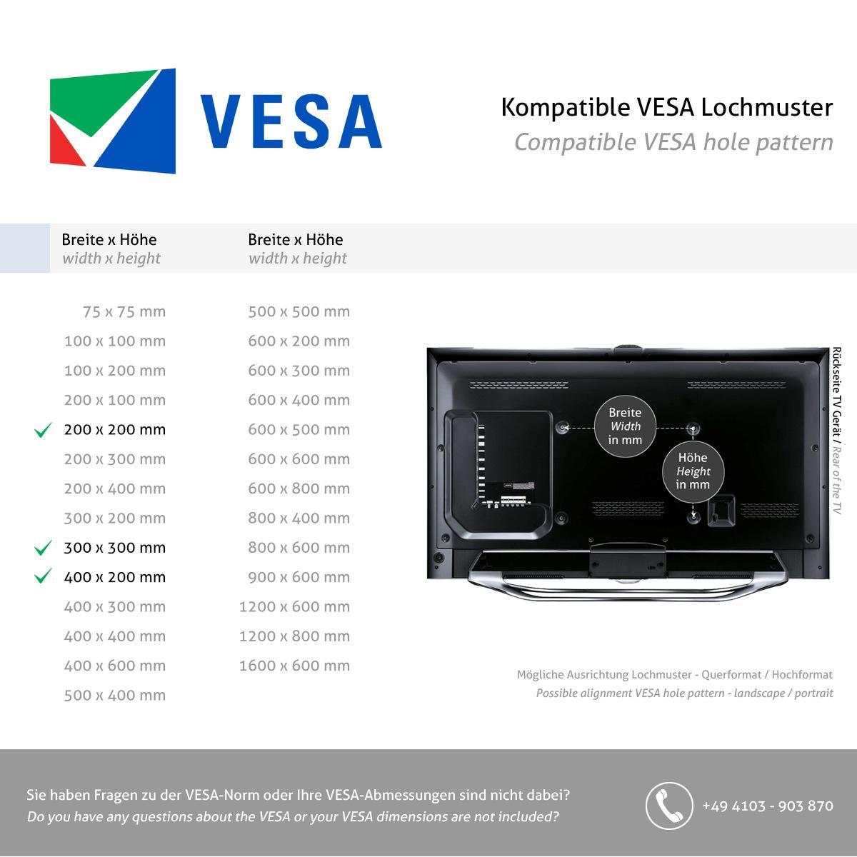 Cavus SPHERE150S44 TV Ständer 32 - 65 Zoll Säule 150cm VESA 400x400, Edelstahl, VESA Standard