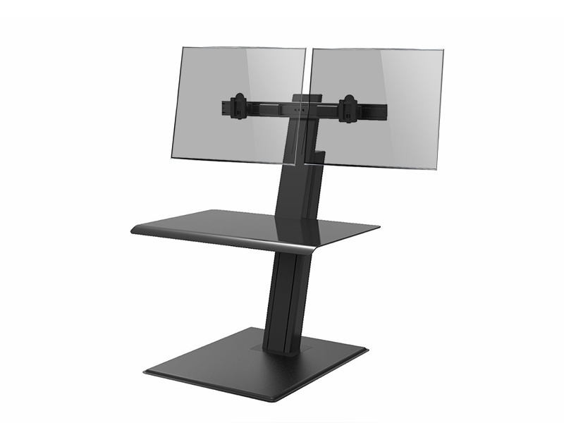 Humanscale QuickStand Eco Dual Steh-Sitz Arbeitsplatz, schwarz Befestigung von 2 Monitoren Humanscale QuickStand Eco Dual Steh-Sitz Arbeitsplatz, schwarz Befestigung von 2 Monitoren