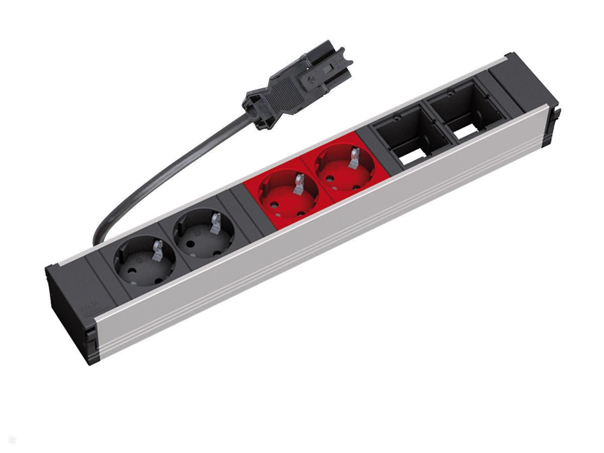 Bachmann CONI Modulträger, 4x Steckdose davon 2x rot, 2x CM (912.025) Bachmann CONI Modulträger, 4x Steckdose davon 2x rot, 2x CM (912.025)