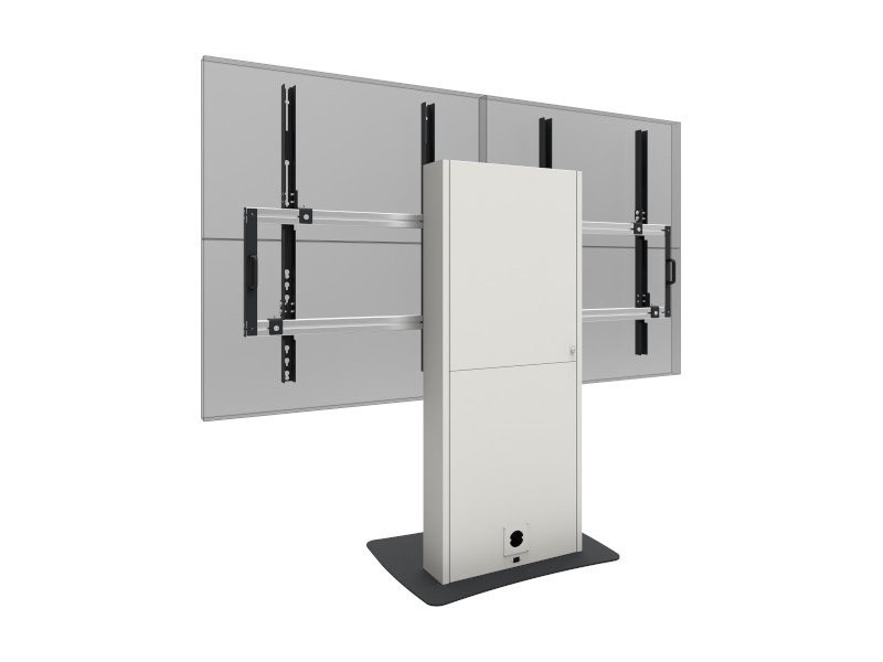SmartMetals 4-fach Display Videowall, elektrisch höhenverstellbar, 46Zoll Schaltkasten Adapterplatte nicht enthalten