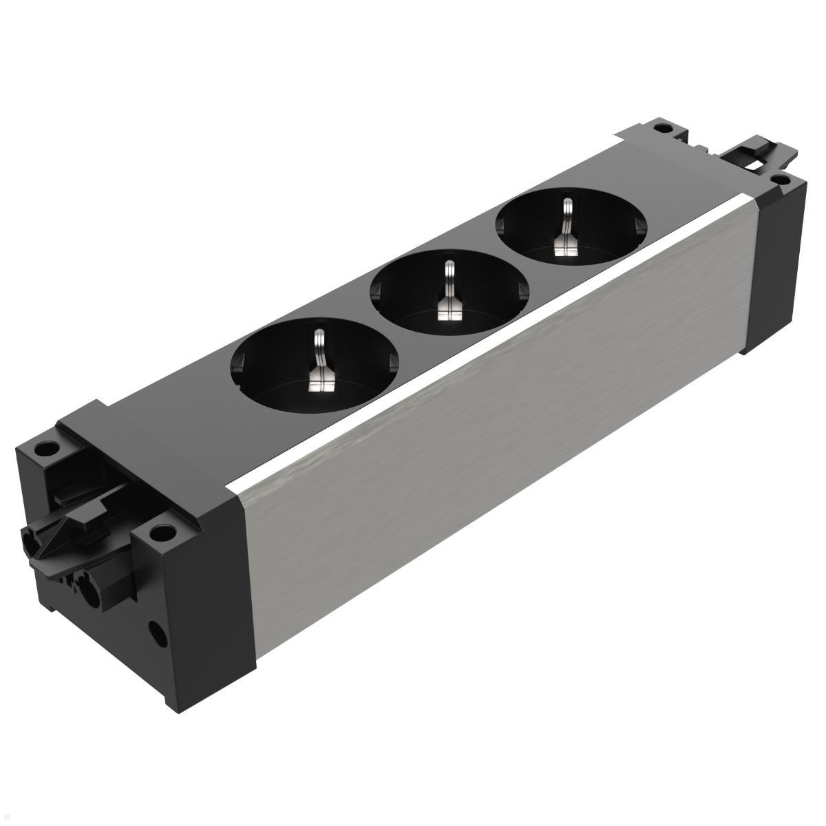 Dataflex Power Powerbar Steckdosenleiste 3-fach (28.303), schwarz Dataflex Power Powerbar Steckdosenleiste 3-fach (28.303), schwarz