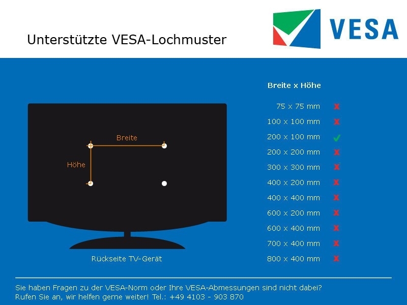 MonLines Loewe Adapter VESA A 42/47 VESA Norm