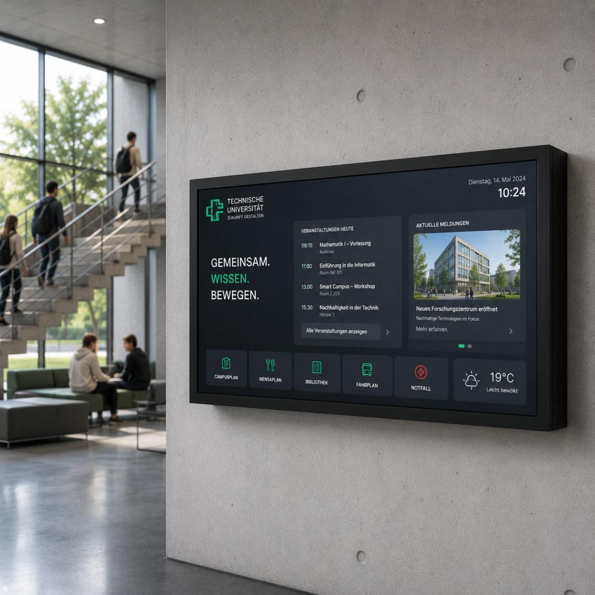 MonLines MBGM98 Brandschutzgehäuse mit 98" Monitor, schwarz, Brandschutzgehäuse Digital Signage