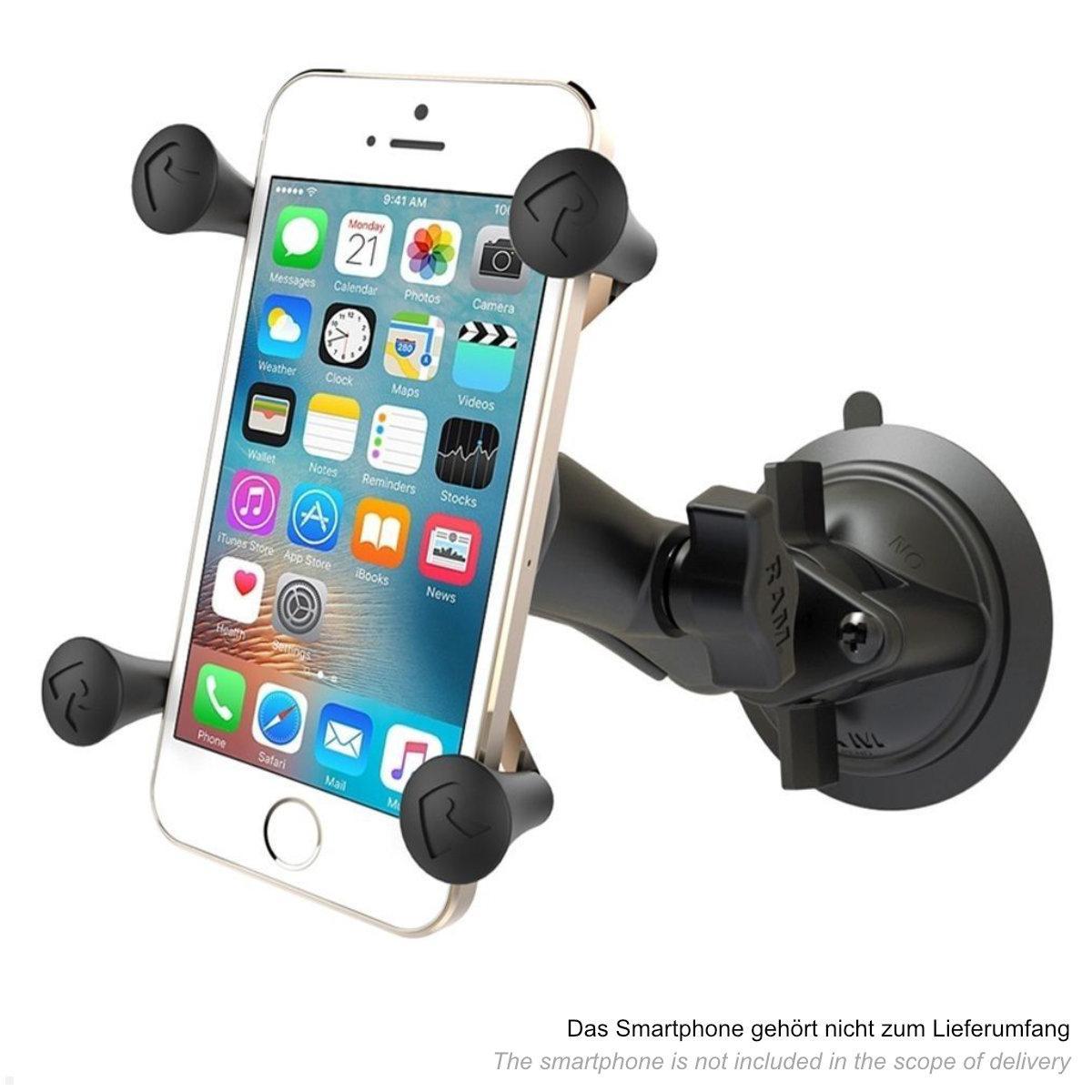 RAM Mounts X-Grip Smartphone Saugnapf Halter, B-Kugel (RAM-B-166-UN7U), schwarz RAM Mounts X-Grip Smartphone Saugnapf Halter, B-Kugel (RAM-B-166-UN7U), schwarz