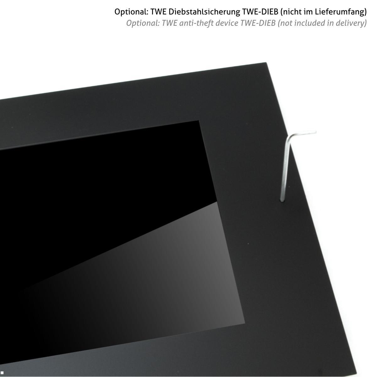 TabLines TWE111E Tablet Wandeinbau für Samsung Tab S9+ 12.4, Edelstahl, optionale Diebstahlsicherung TabLines TWE111E Tablet Wandeinbau für Samsung Tab S9+ 12.4, Edelstahl, optionale Diebstahlsicherung