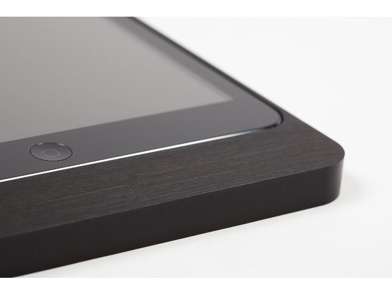 Basalte Eve diebstahlsicherer Wandhalter für iPad Mini 4, rund schwarz abgerundete Ecken