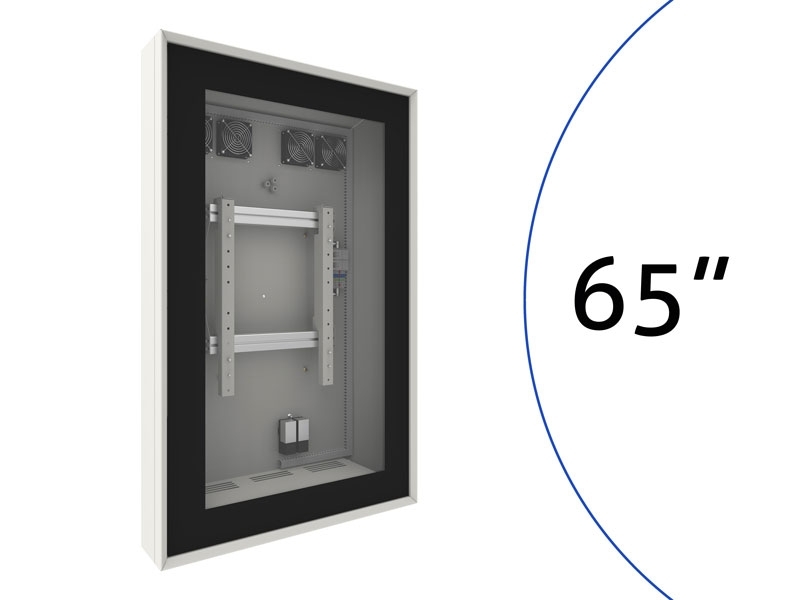 SmartMetals Outdoor Gehäuse Wandhalter für Displays bis 2500cd 65 Zoll Hochformat