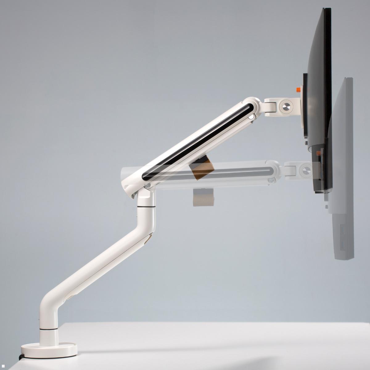 Fellowes Smartview Single Monitor Tischhalterung, Anwendungsbeispiel Höhenverstellung