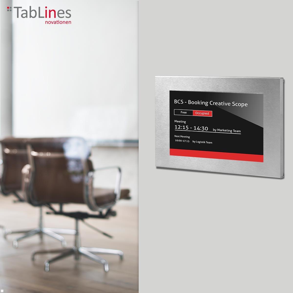 TabLines TSG099E Tablet Schutzgehäuse für Samsung Tab A9 8.7, Edelstahl, Anwendungsbeispiel TabLines TSG099E Tablet Schutzgehäuse für Samsung Tab A9 8.7, Edelstahl, Anwendungsbeispiel