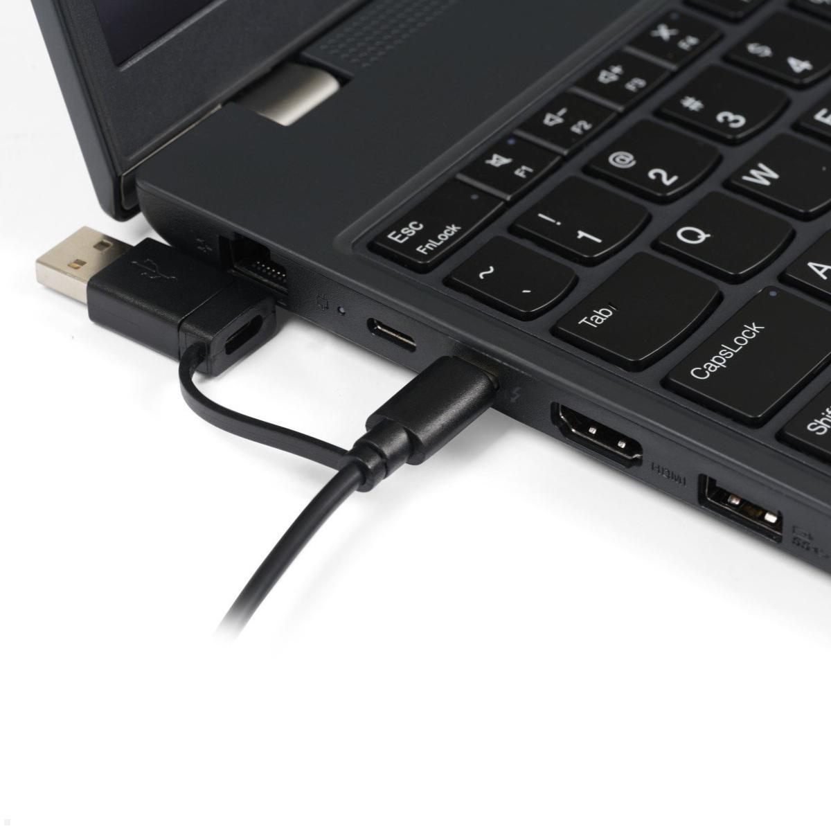 BakkerElkhuizen kompakte Tastatur UltraBoard 950 V2, Detailansicht Ladekabel Adapter