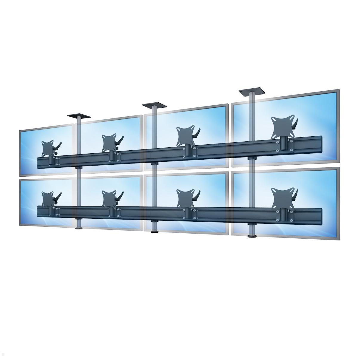 MonLines MDH222B Flat 4+4 Monitor Deckenhalterung bis 32 Zoll, schwarz, Anwendung MonLines MDH222B Flat 4+4 Monitor Deckenhalterung bis 32 Zoll, schwarz, Anwendung