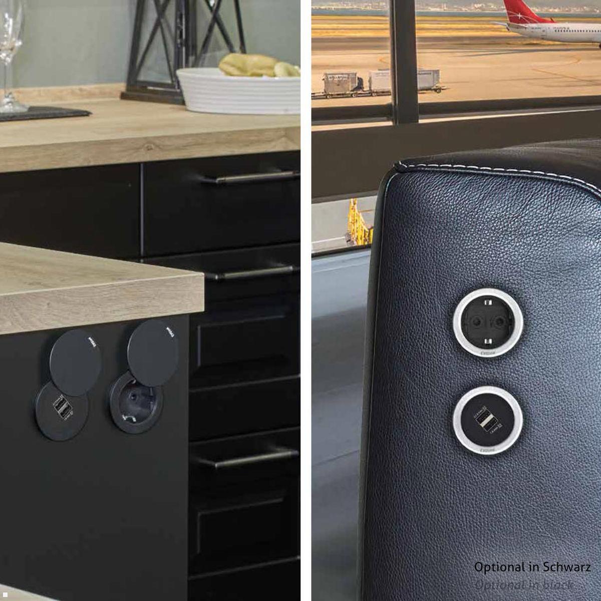 EVOline One Einbausteckdose USB, Gehäuse, weiß, Anwendung EVOline One Einbausteckdose USB, Gehäuse, weiß, Anwendung