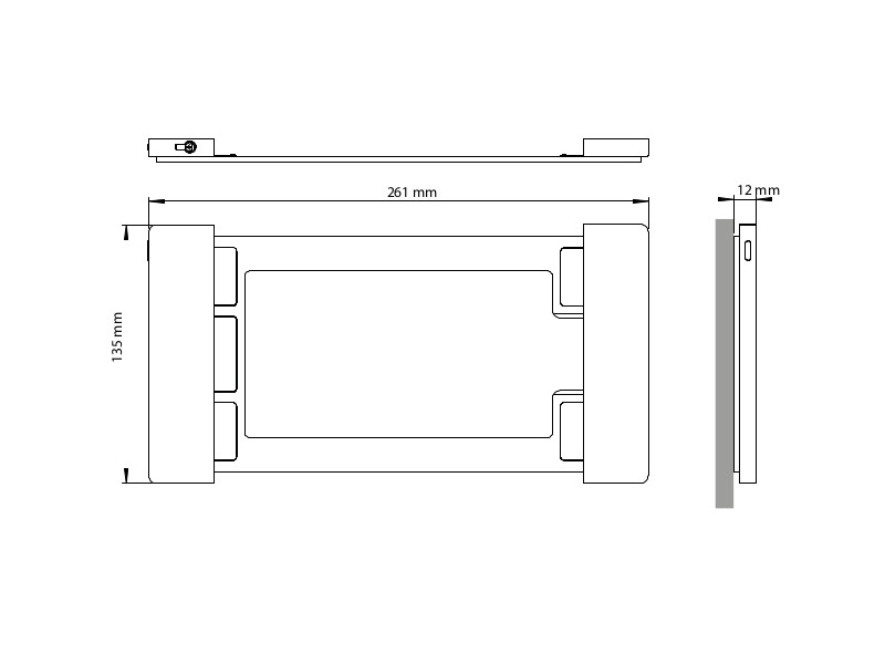 smart things sDock Fix iPad Mini 4 Maße front smart things sDock Fix iPad Mini 4 Maße front