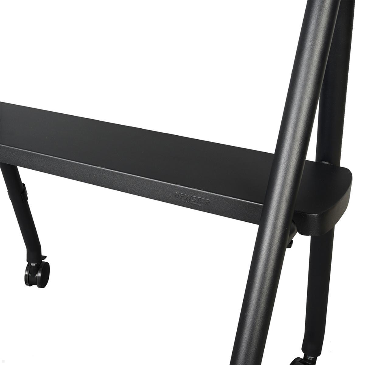 Neomounts NS-M1500BLACK mobiler Videokonferenz Ständer bis 65 Zoll, schwarz, Detail Ablage AV-Geräte