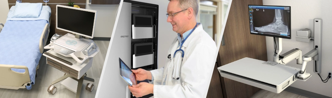 Visitewagen, Halterungenf ür Krankenhaus, Klinik, Arztpraxis