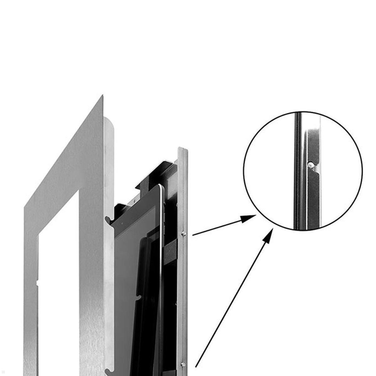 TabLines TWE087E Tablet Wandeinbau für Apple iPad 10.2 (7./8./9. Gen.), Edelstahl, einfache Montage TabLines TWE087E Tablet Wandeinbau für Apple iPad 10.2 (7./8./9. Gen.), Edelstahl, einfache Montage