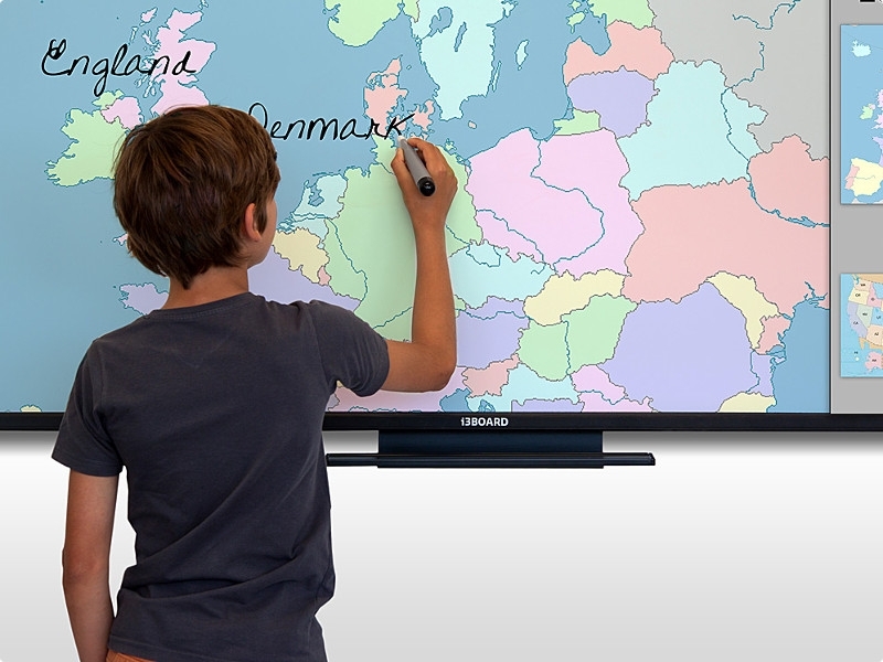 i3 Technologies interaktives Whiteboard 87 Zoll 10-Touch Duo blendfreie Oberfläche