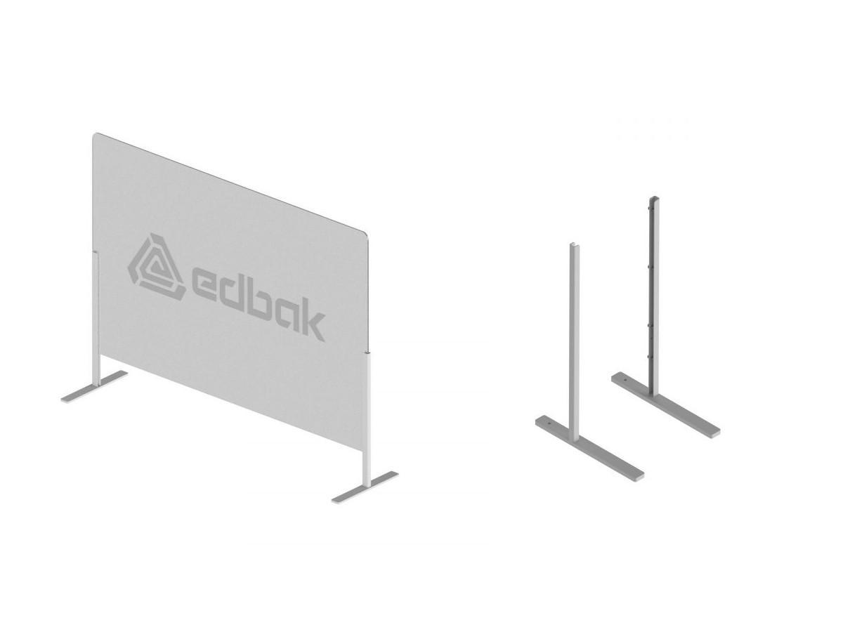 Edbak ProScreen Acrylglas Kassenbereich Schutzscheibe L, Standfuß