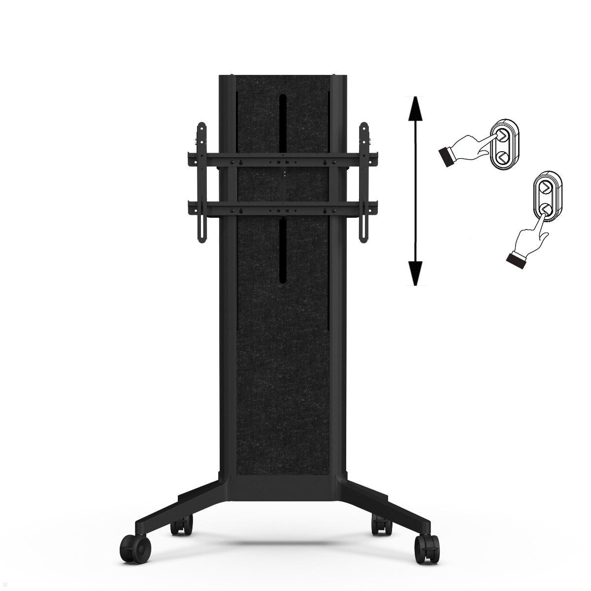 SMS EVER350 mobiler elektrischer TV Ständer 86 Zoll, Filz Cover schwarz (16-005-1S-M) SMS EVER350 mobiler elektrischer TV Ständer 86 Zoll, Filz Cover schwarz (16-005-1S-M)