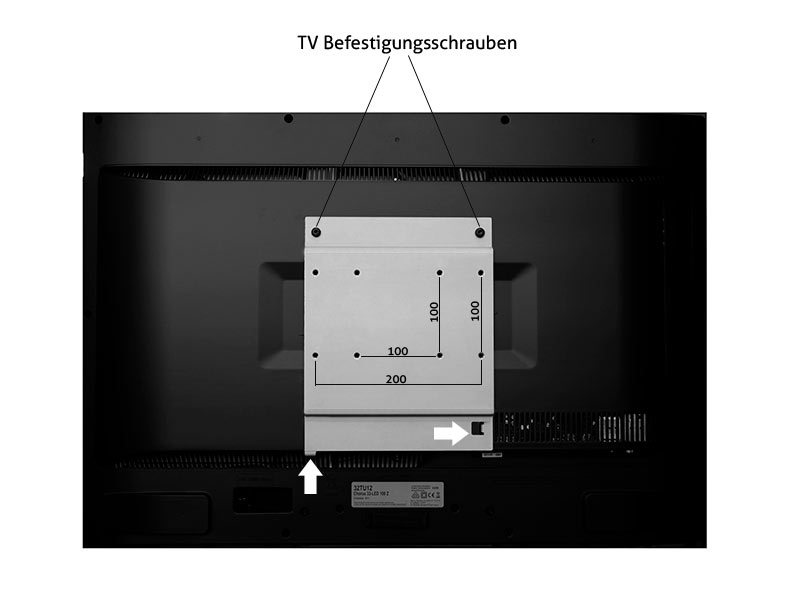MonLines V048 VESA Adapterplatte für Metz Fernseher 015ZU1193 Montage